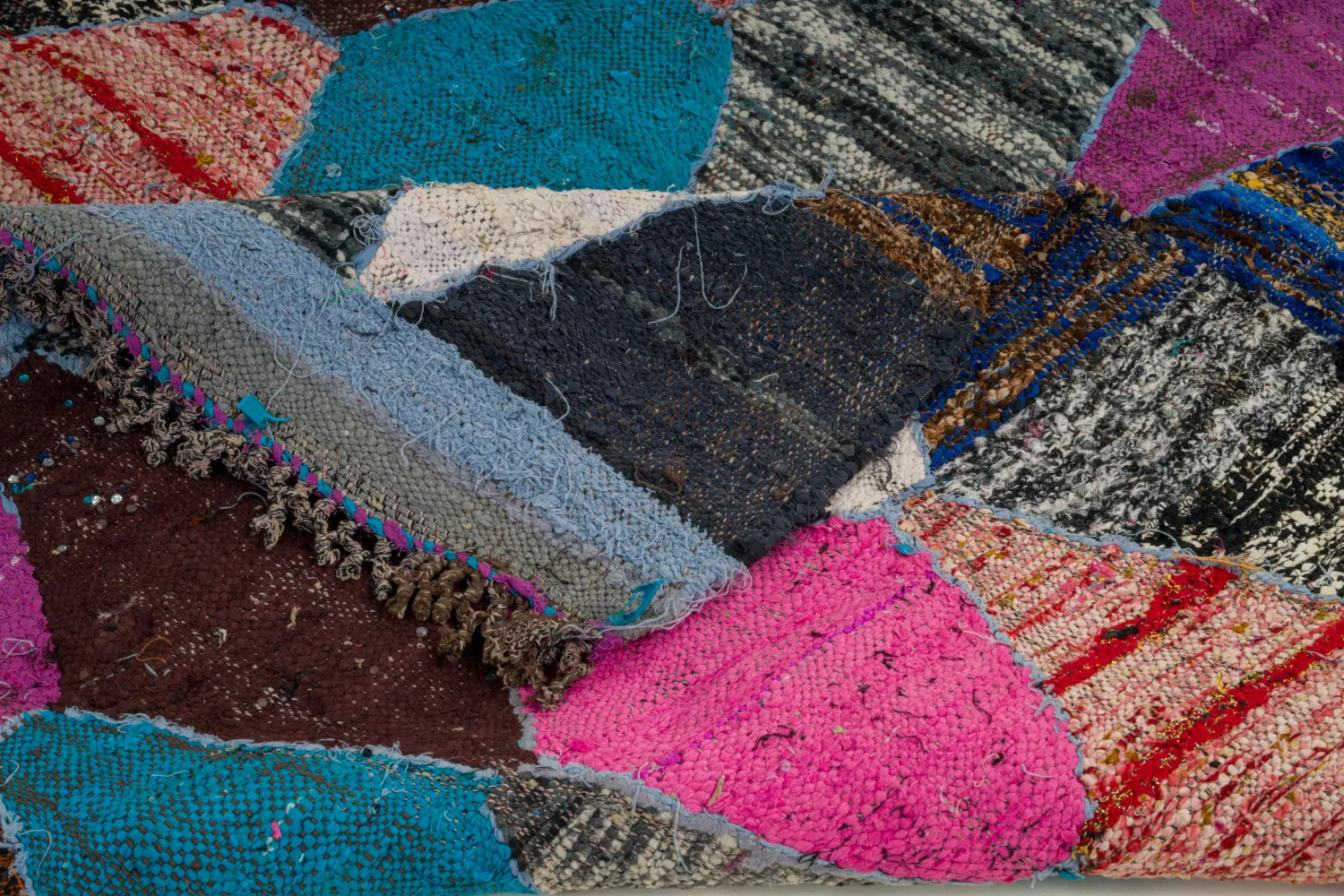 Marokkaanse Berber tapijt Boucherouite 125 x 225 cm