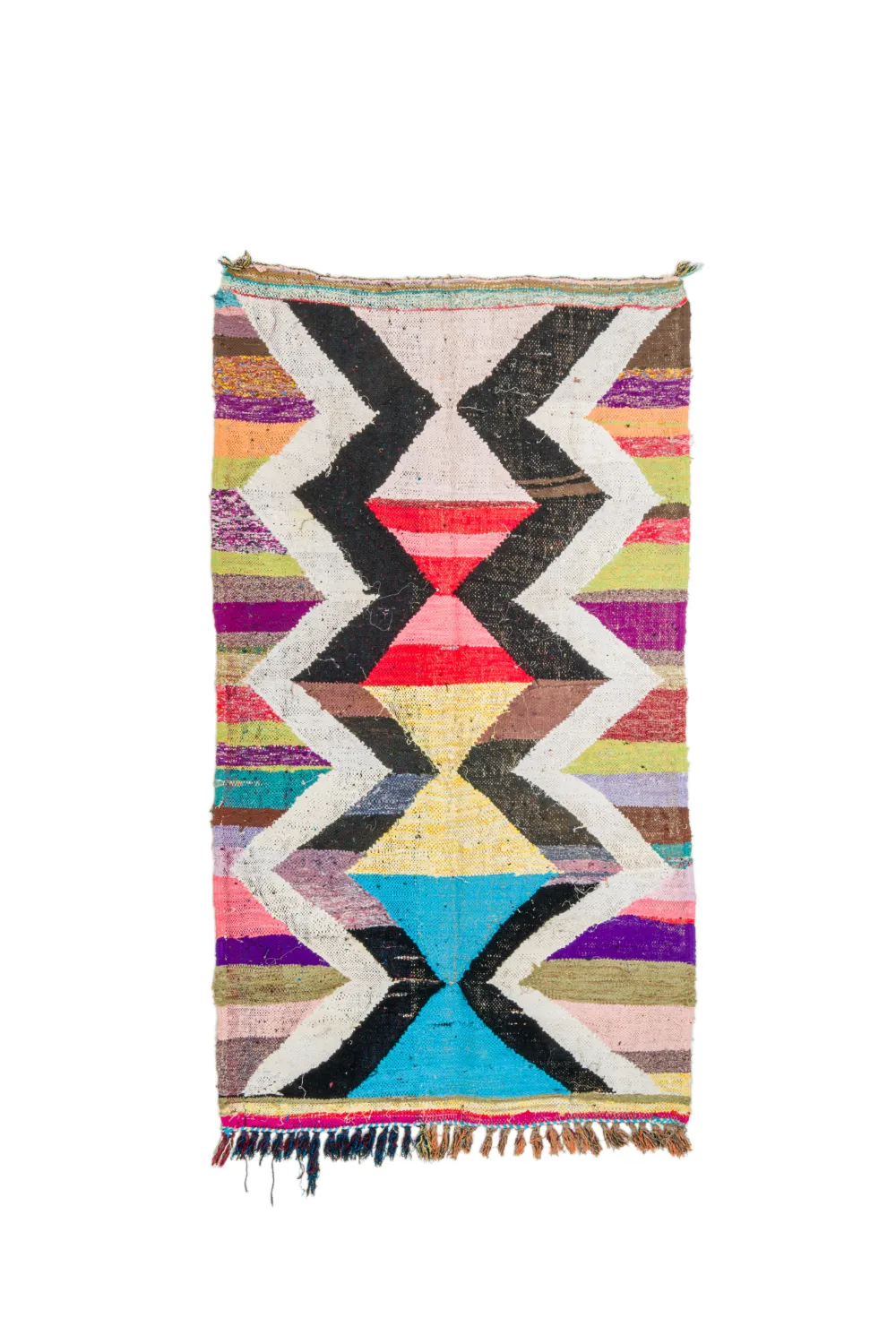 Marokkaanse Berber tapijt Boucherouite 125 x 225 cm