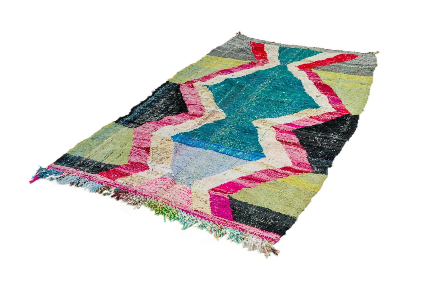 Marokkaanse Berber tapijt Boucherouite 125 x 240 cm