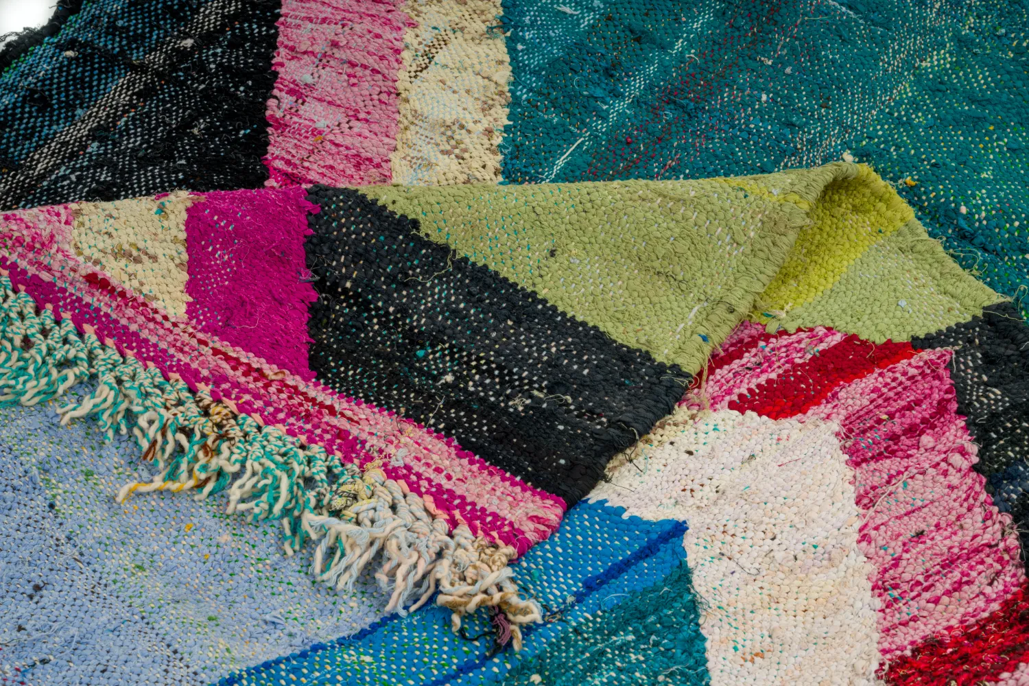 Marokkaanse Berber tapijt Boucherouite 125 x 240 cm