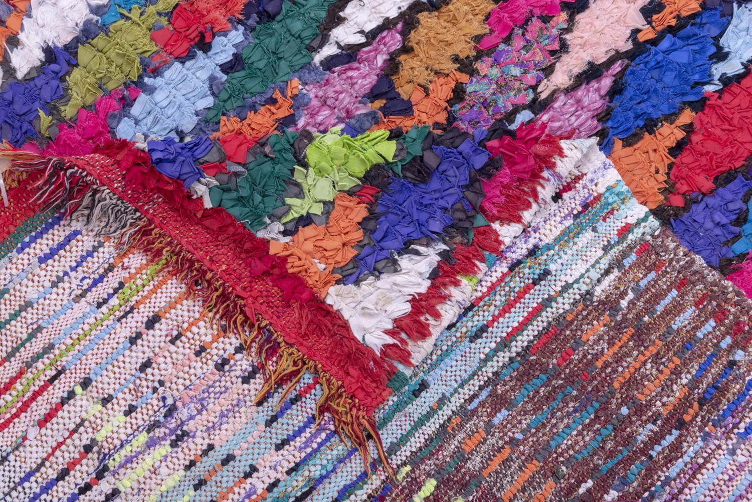 Marokkaanse Berber tapijt Boucherouite 230 x 115 cm