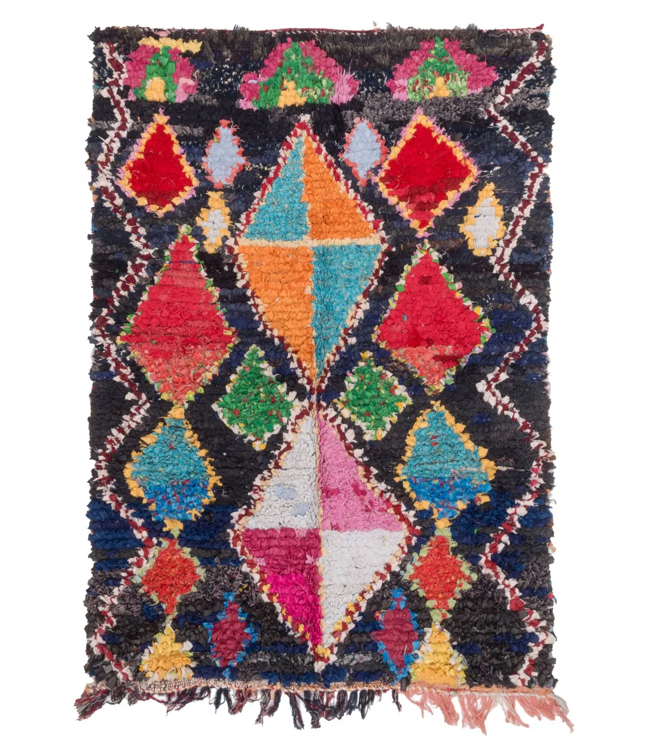 Marokkaanse Berber tapijt Boucherouite 190 x 135 cm