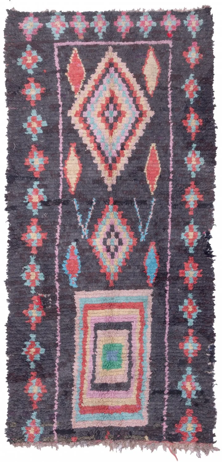 Marokkaanse Berber tapijt Boucherouite 240 x 120 cm