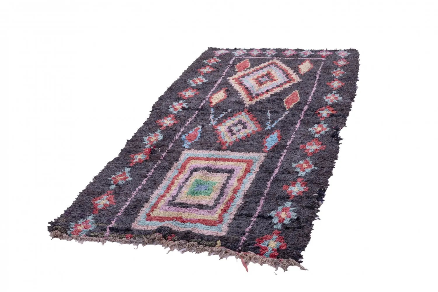 Marokkaanse Berber tapijt Boucherouite 240 x 120 cm