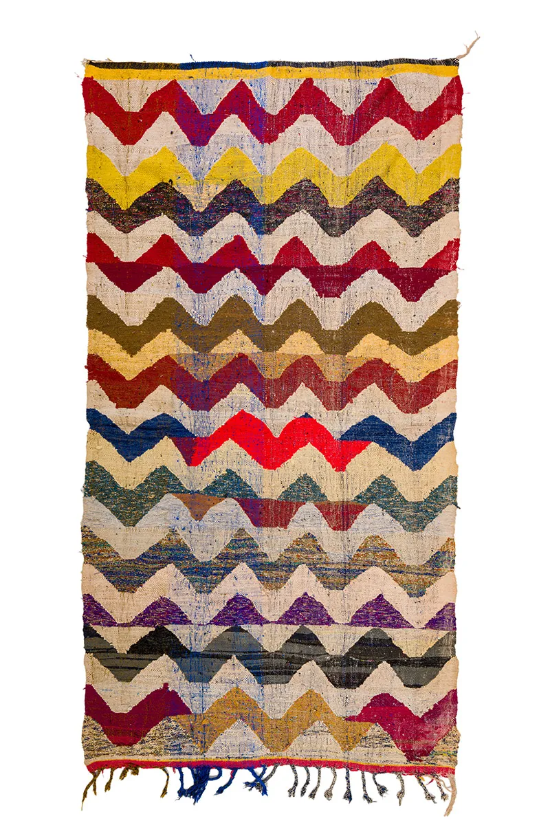 Marokkaanse Berber tapijt Boucherouite 150 x 285 cm