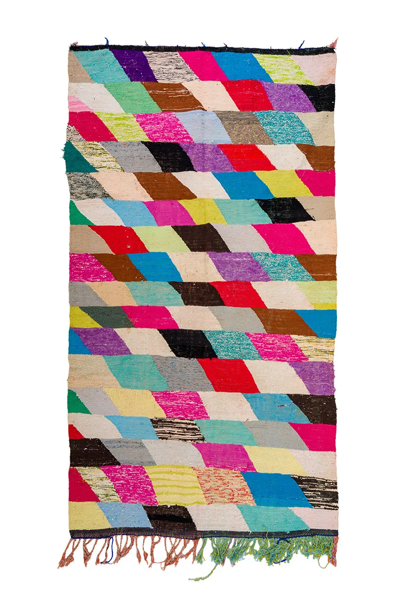 Marokkaanse Berber tapijt Boucherouite 155 x 280 cm