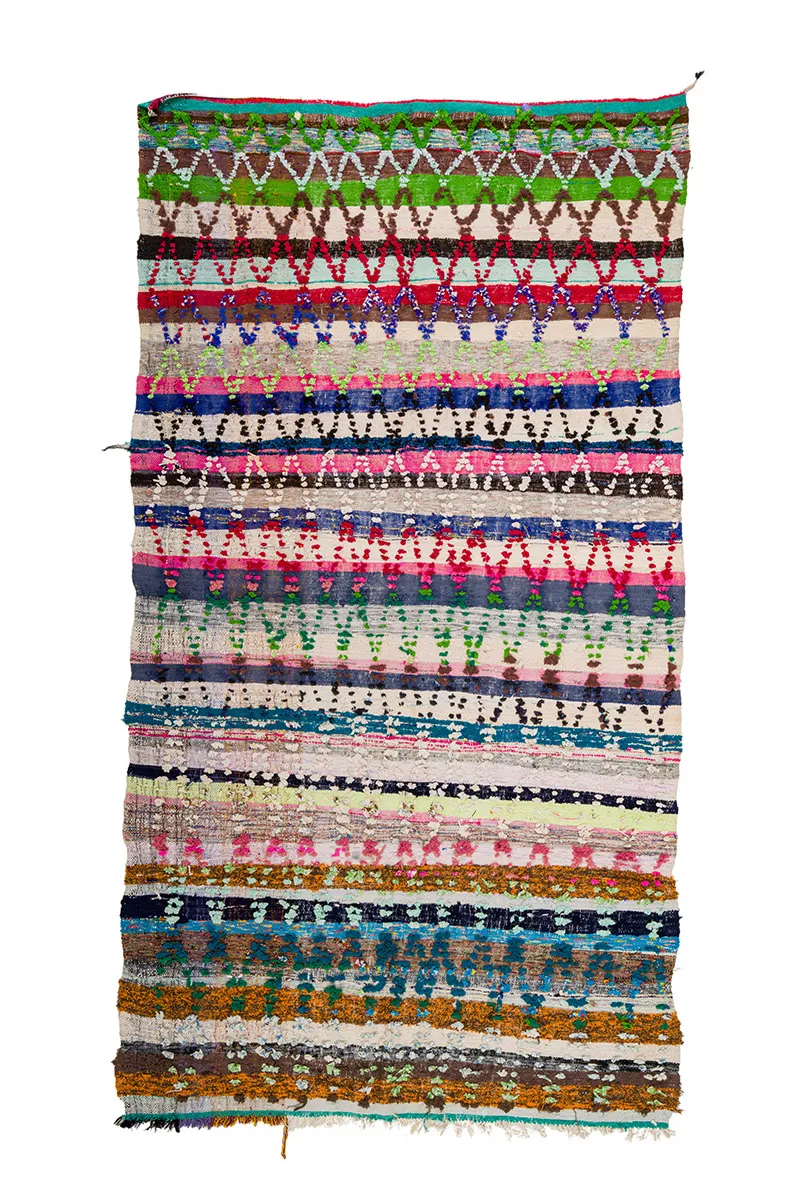 Marokkaanse Berber tapijt Boucherouite 150 x 280 cm