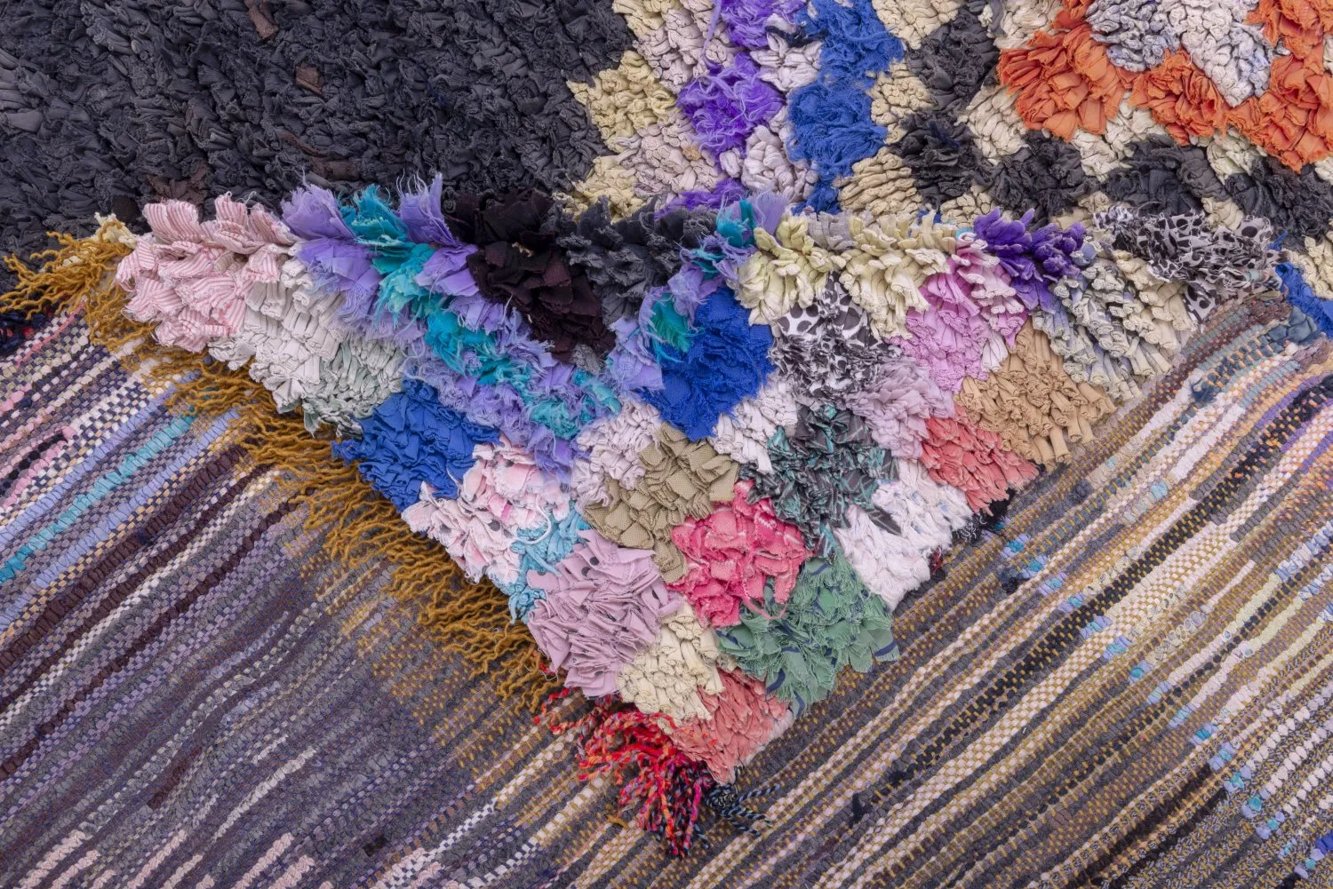 Marokkaanse Berber tapijt Boucherouite 215 x 160 cm