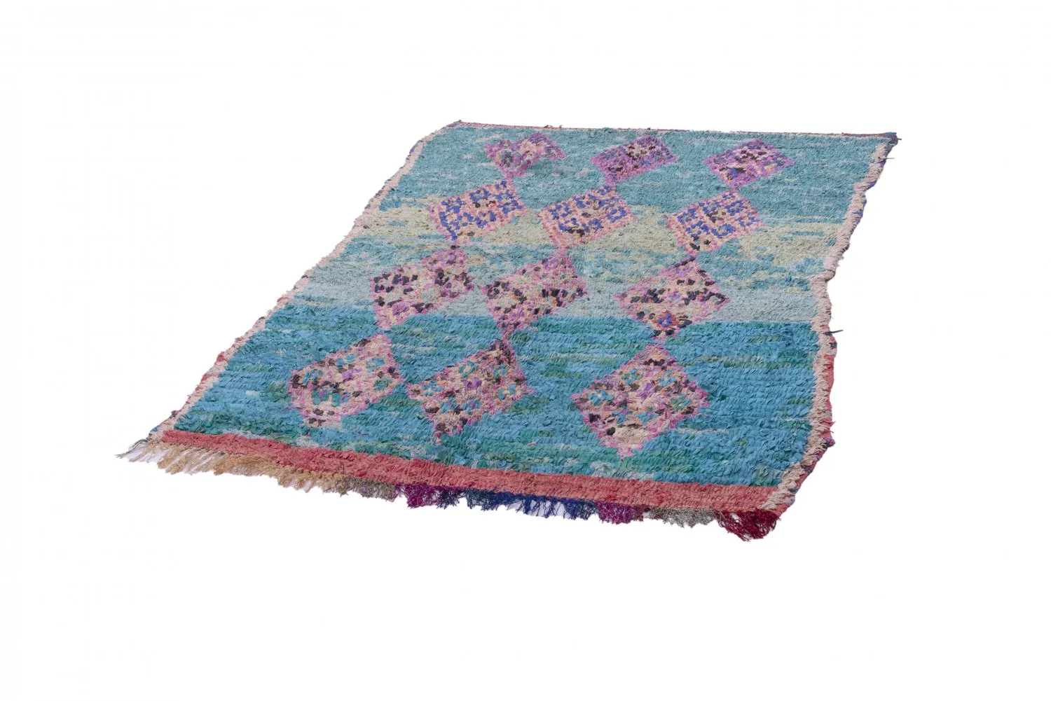 Marokkaanse Berber tapijt Boucherouite 190 x 125 cm