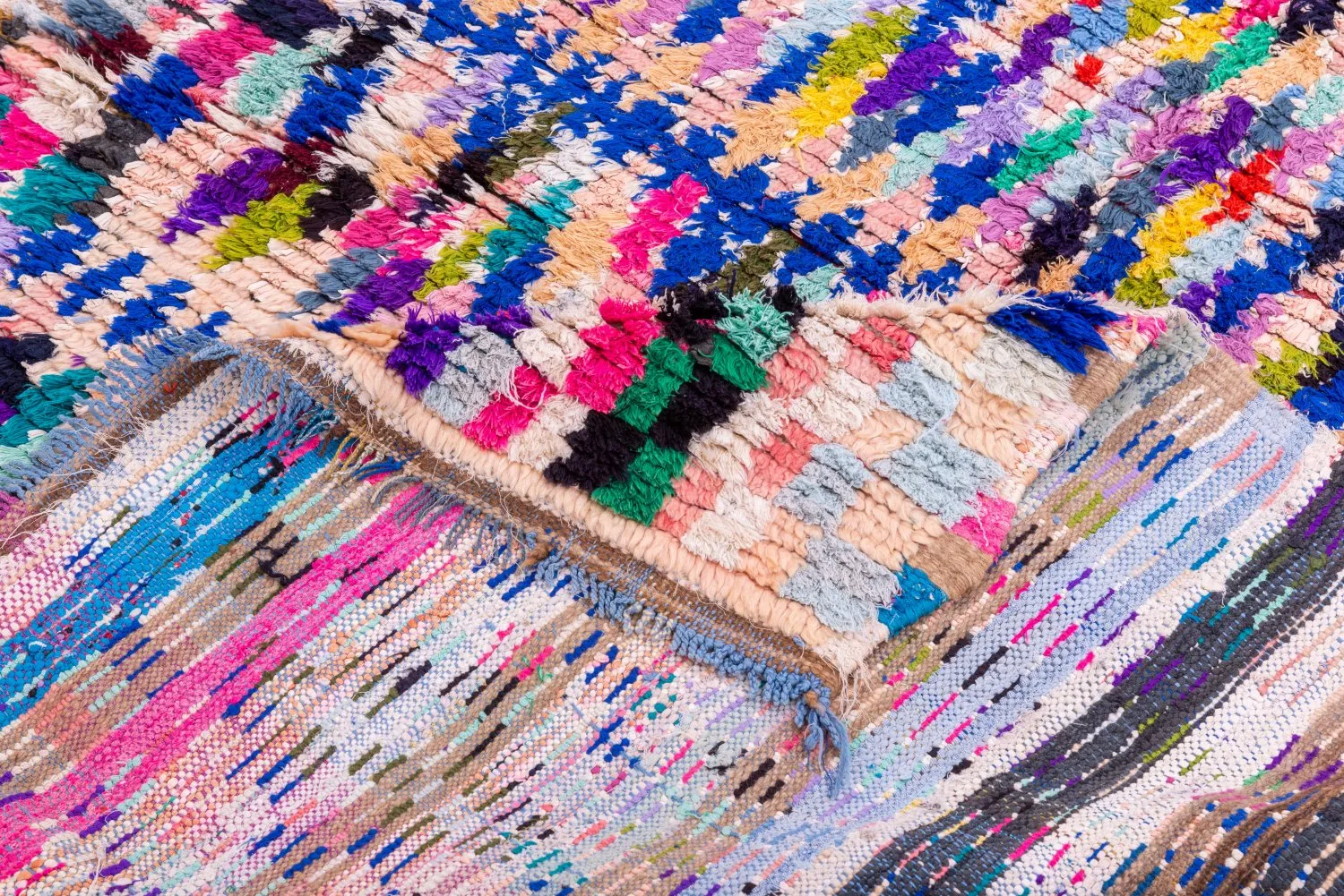 Marokkaanse Berber tapijt Boucherouite 265 x 145 cm