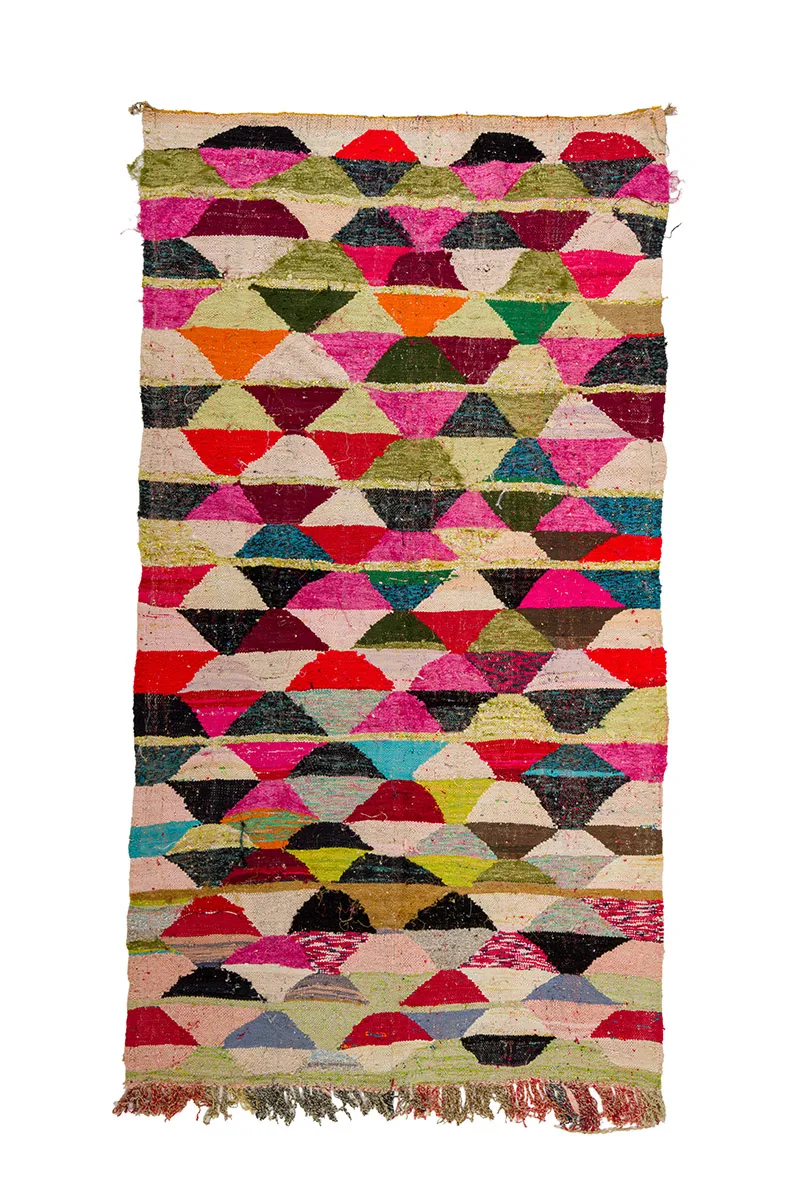 Marokkaanse Berber tapijt Boucherouite 155 x 290 cm