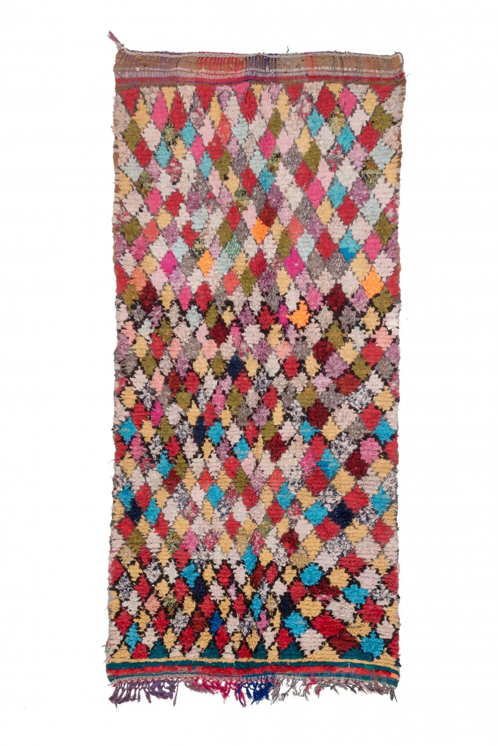 Marokkaanse Berber tapijt Boucherouite 300 x 135 cm