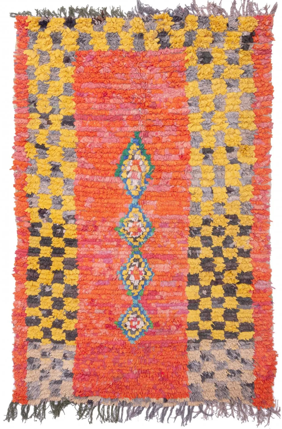 Marokkaanse Berber tapijt Boucherouite 220 x 140 cm