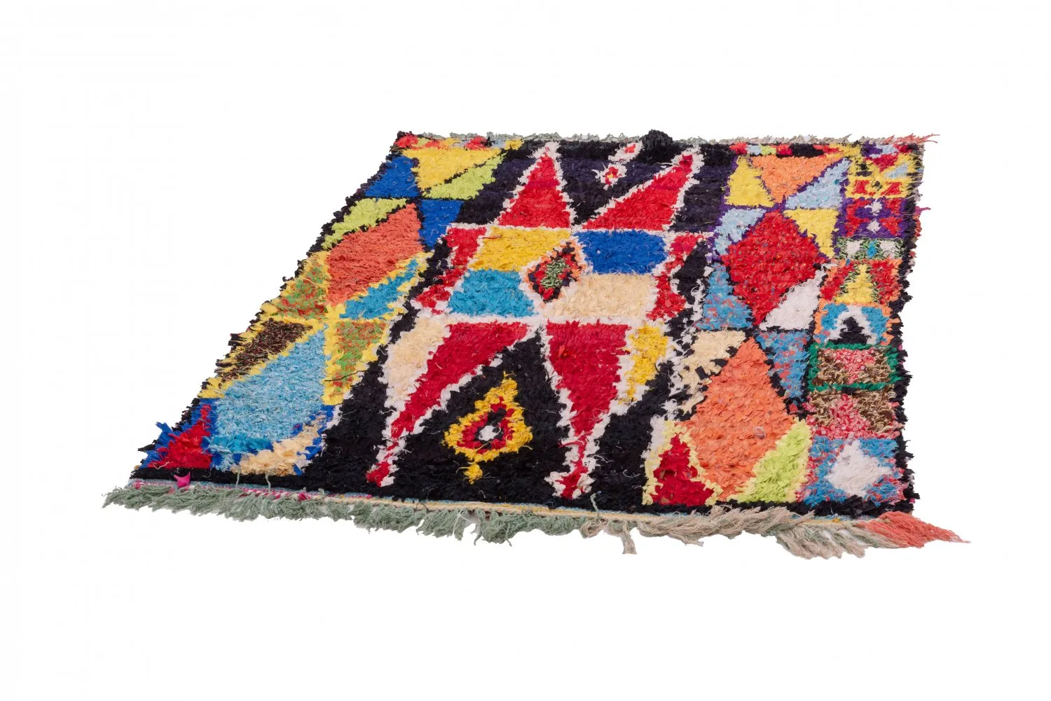 Marokkaanse Berber tapijt Boucherouite 170 x 130 cm