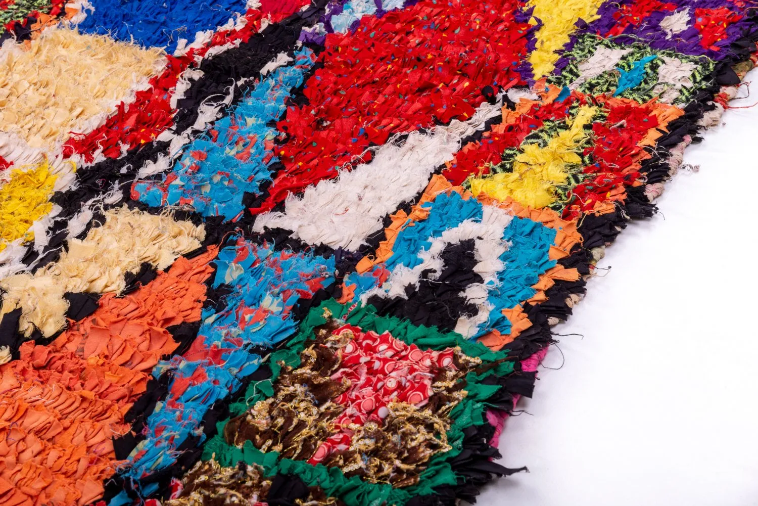 Marokkaanse Berber tapijt Boucherouite 170 x 130 cm
