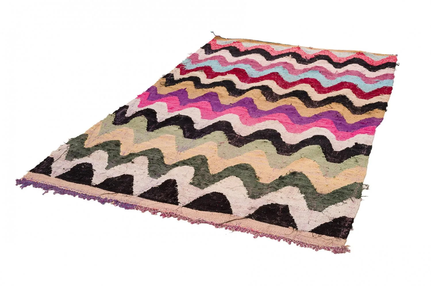 Marokkaanse Berber tapijt Boucherouite 160 x 275 cm