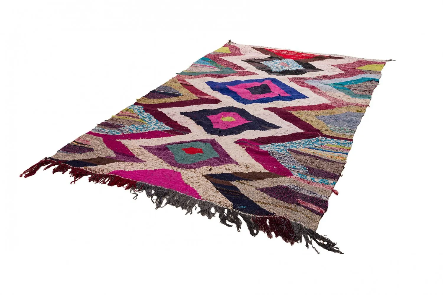 Marokkaanse Berber tapijt Boucherouite 165 x 270 cm