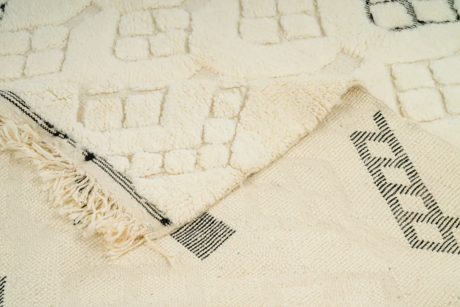 Kelim Marokkaanse Berber tapijt Beni Ouarain 160 x 260 cm