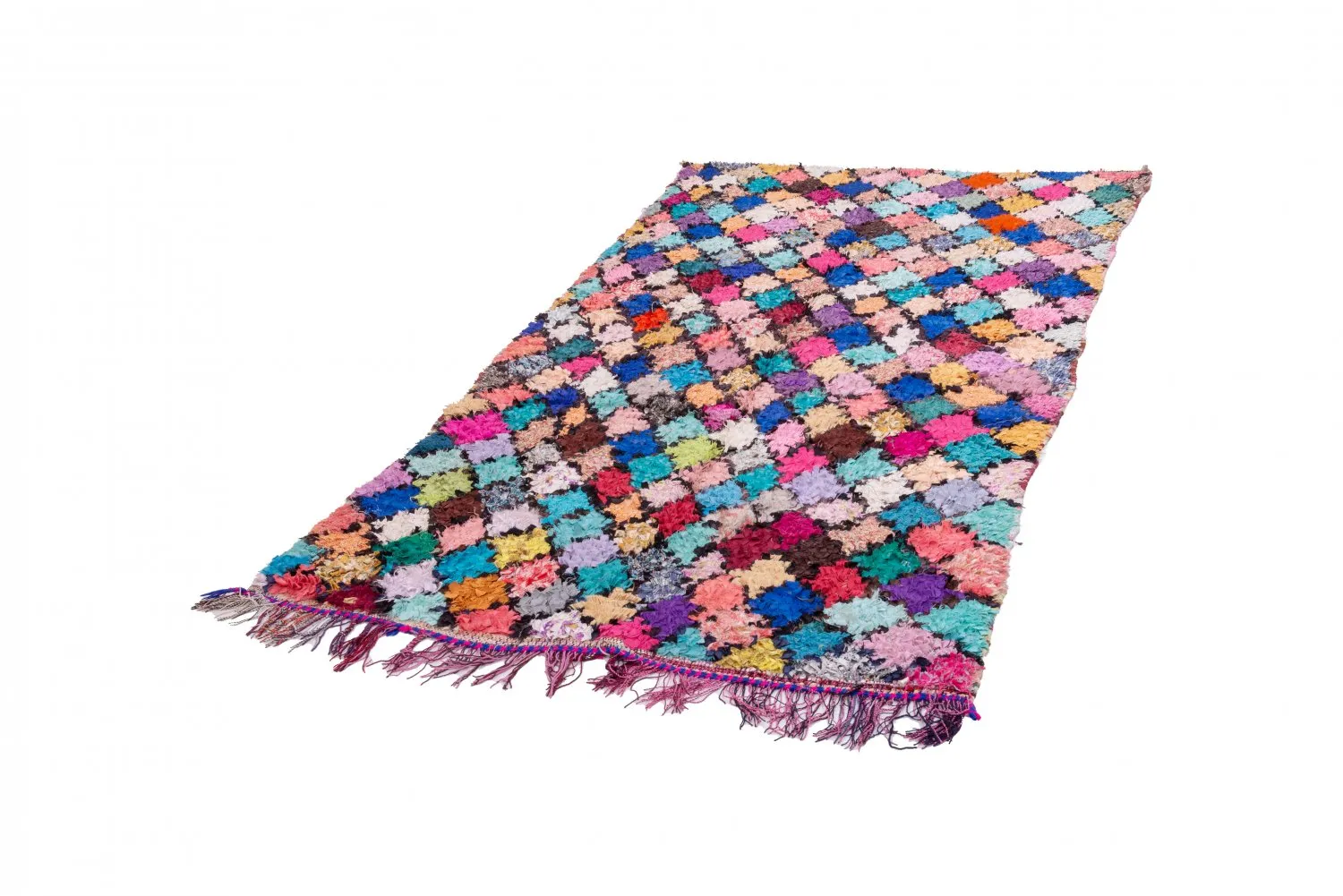 Marokkaanse Berber tapijt Boucherouite 255 x 135 cm