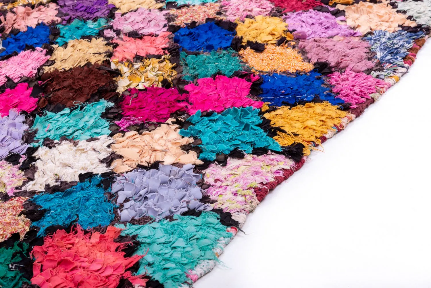 Marokkaanse Berber tapijt Boucherouite 255 x 135 cm