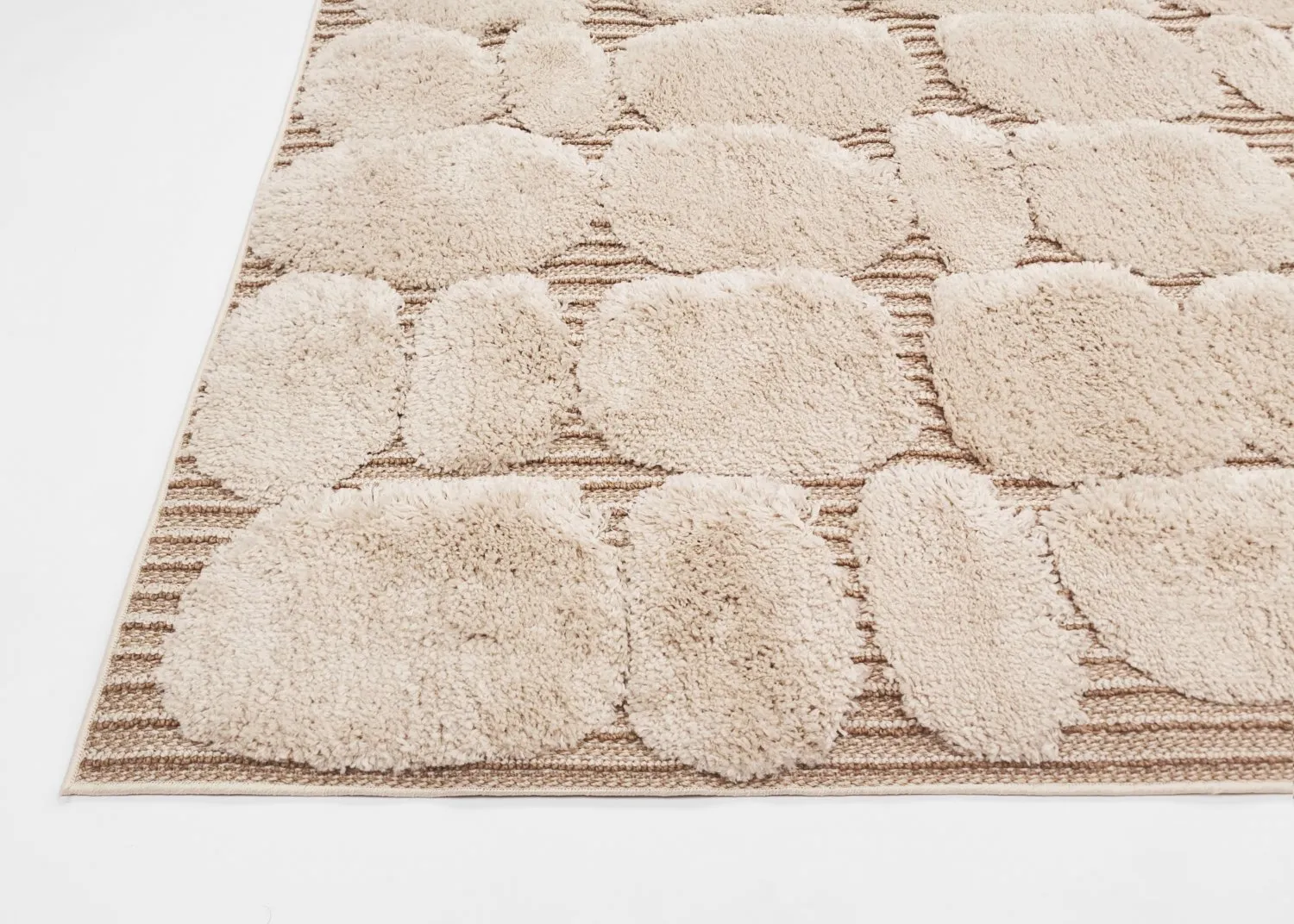 Hoogpolig vloerkleed - Fondi (beige)