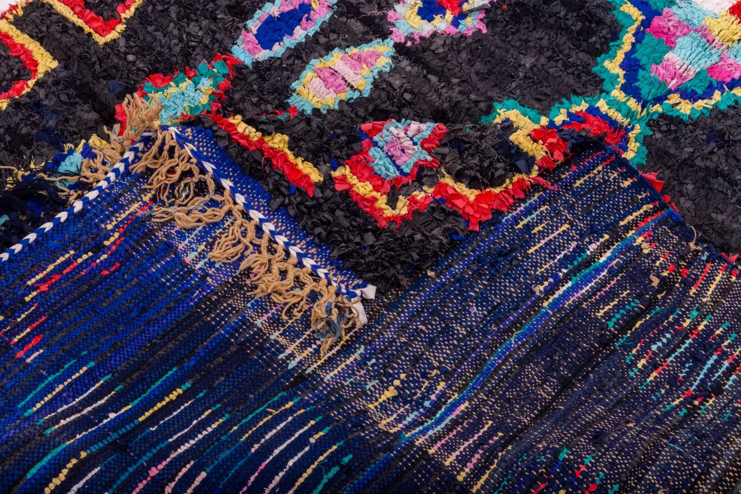 Marokkaanse Berber tapijt Boucherouite 265 x 145 cm