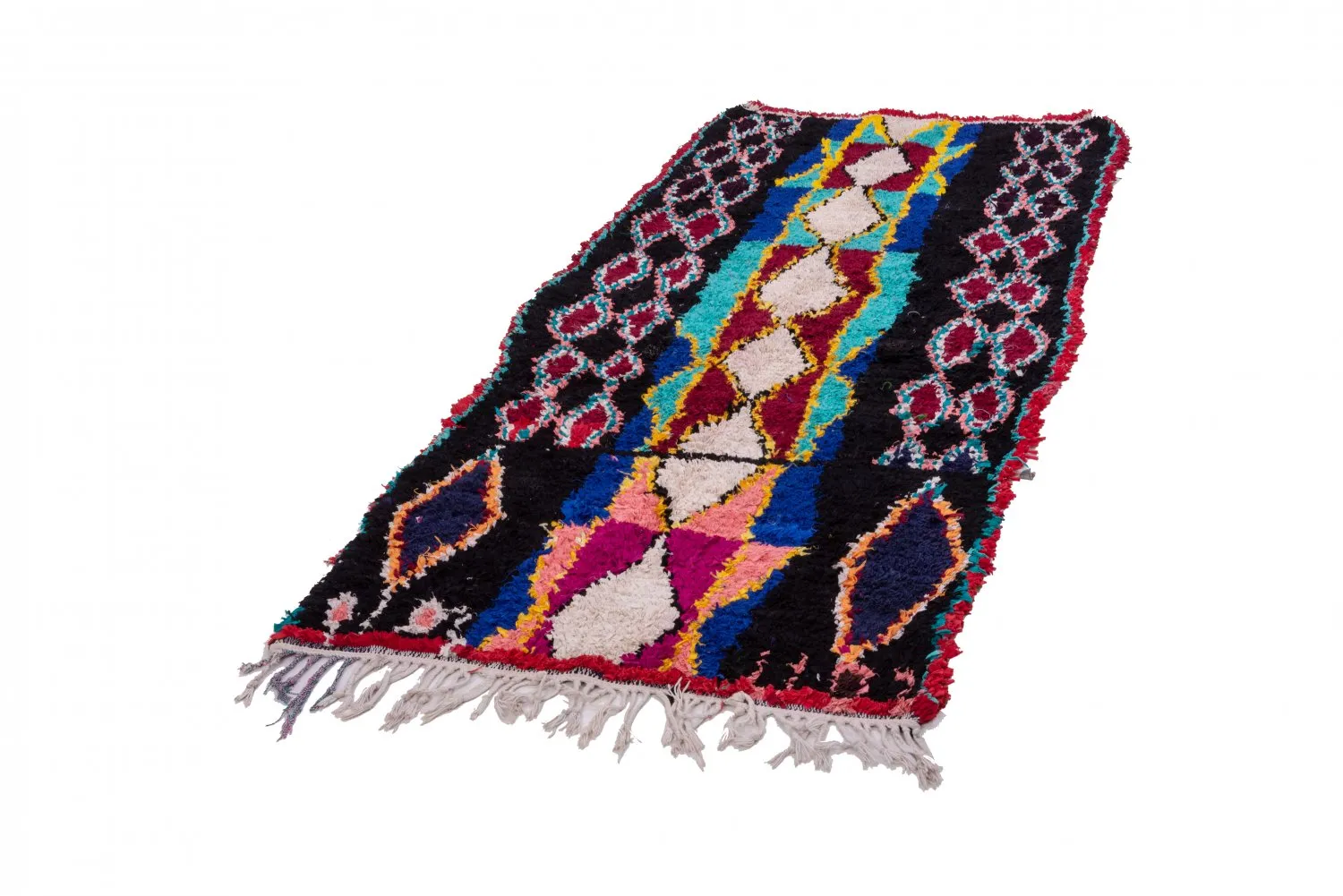 Marokkaanse Berber tapijt Boucherouite 250 x 110 cm