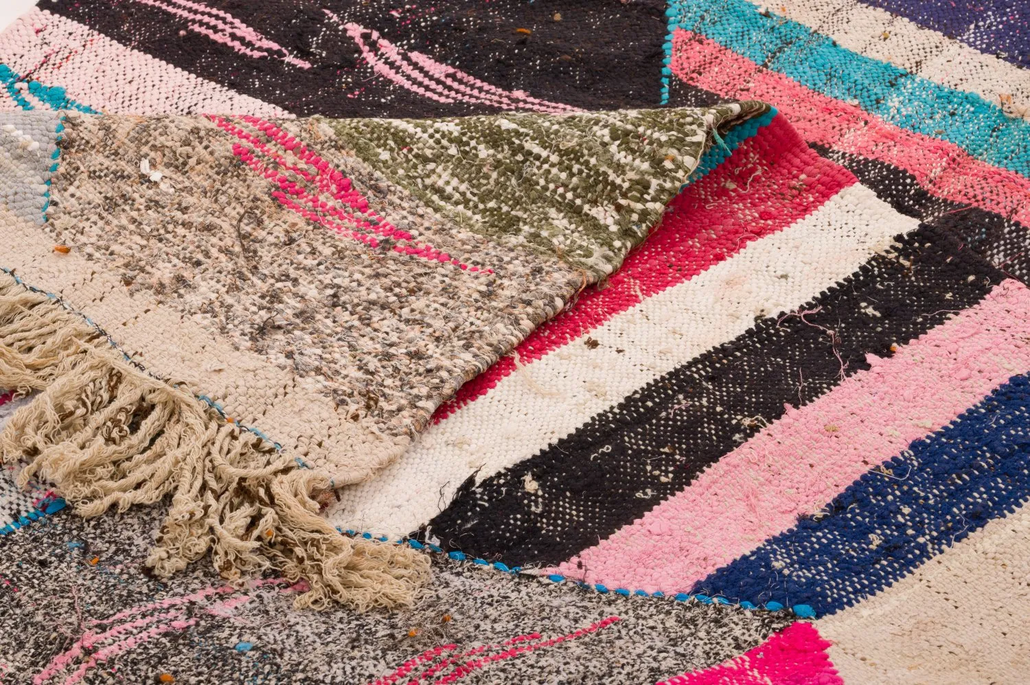 Marokkaanse Berber tapijt Boucherouite 125 x 260 cm