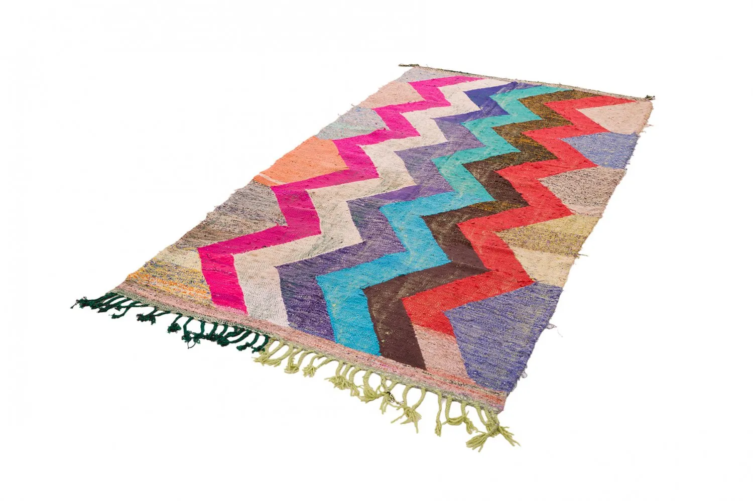 Marokkaanse Berber tapijt Boucherouite 135 x 265 cm