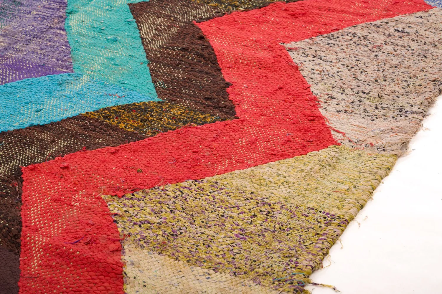 Marokkaanse Berber tapijt Boucherouite 135 x 265 cm