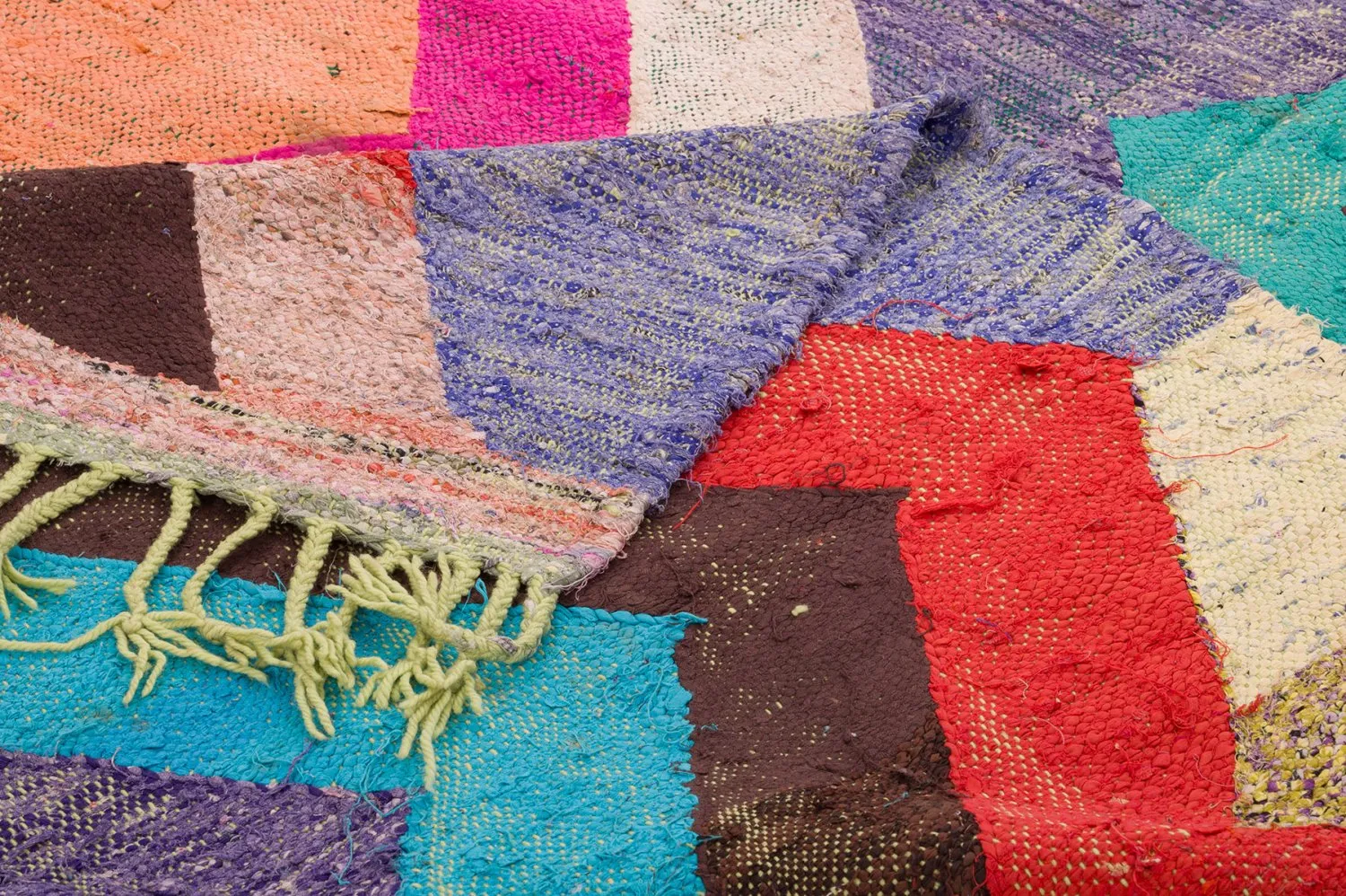 Marokkaanse Berber tapijt Boucherouite 135 x 265 cm