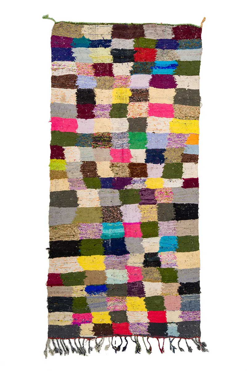 Marokkaanse Berber tapijt Boucherouite 135 x 275 cm