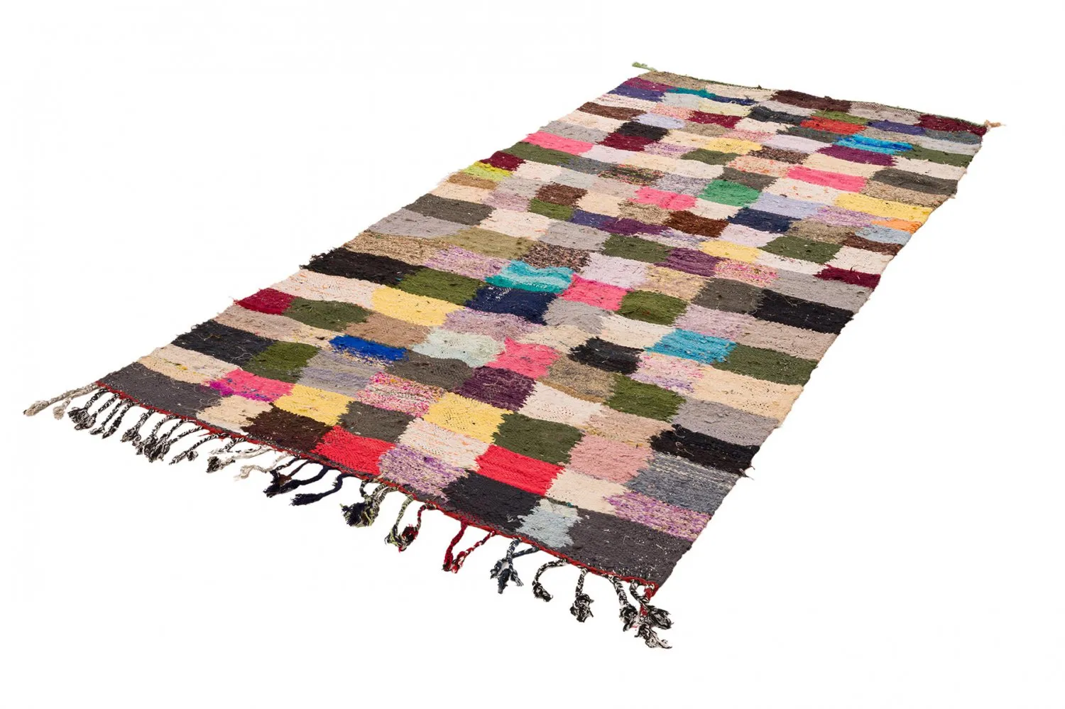 Marokkaanse Berber tapijt Boucherouite 135 x 275 cm