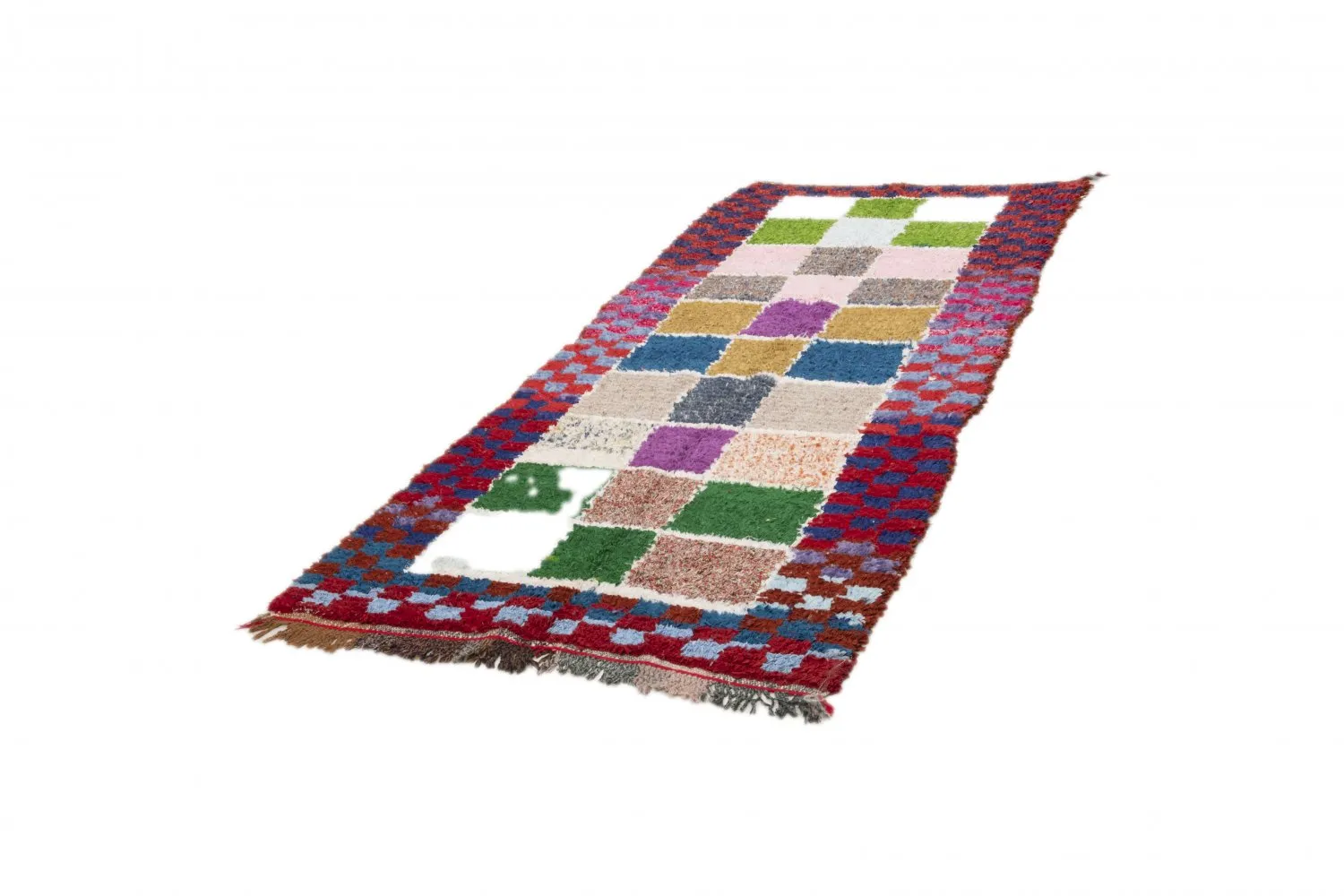 Marokkaanse Berber tapijt Boucherouite 280 x 115 cm