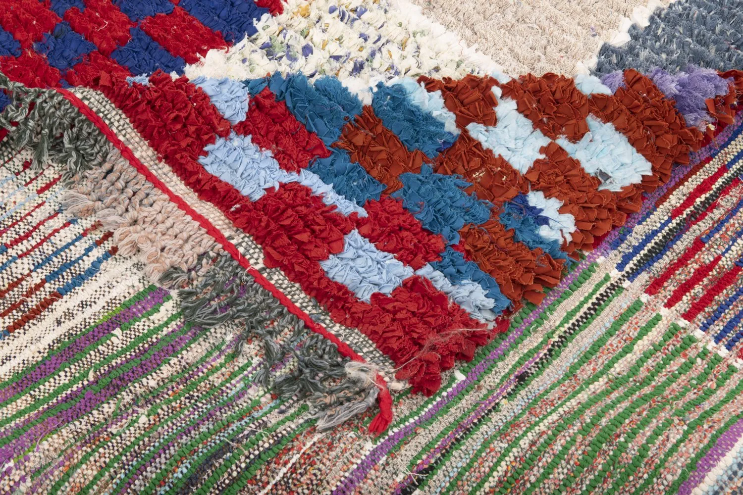 Marokkaanse Berber tapijt Boucherouite 280 x 115 cm