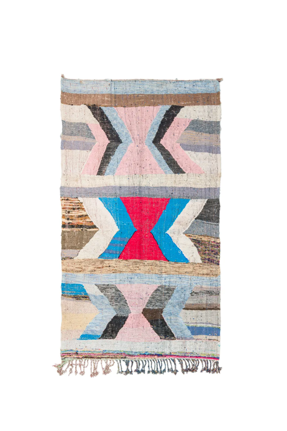 Marokkaanse Berber tapijt Boucherouite 140 x 255 cm