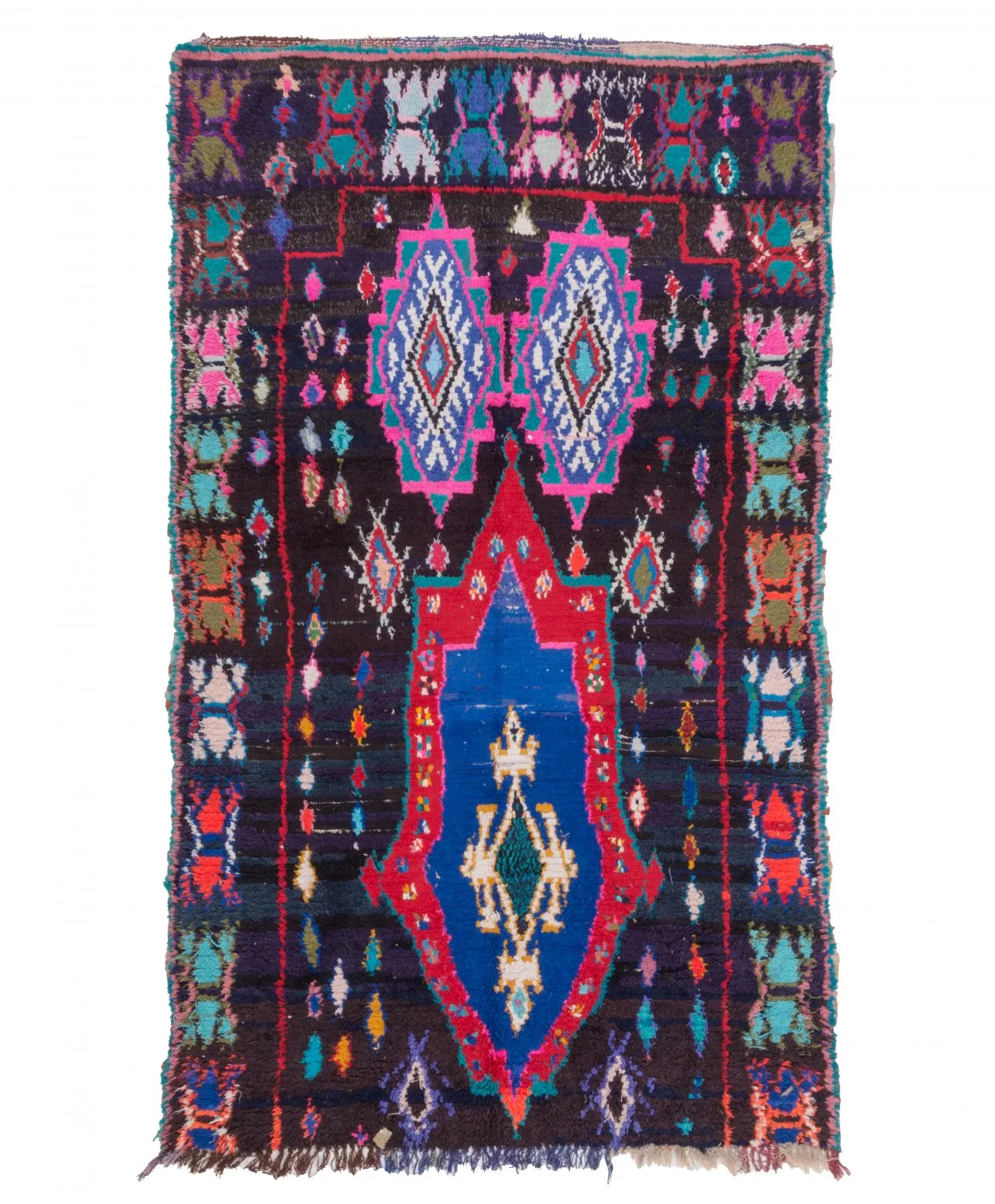 Marokkaanse Berber tapijt Boucherouite 220 x 130 cm