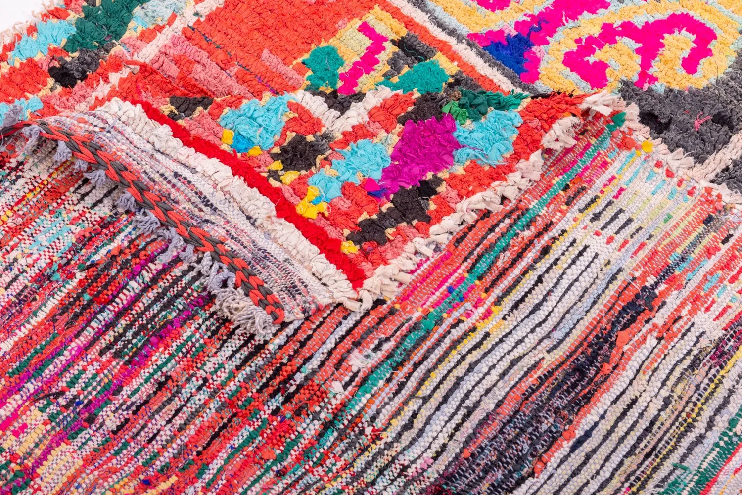 Marokkaanse Berber tapijt Boucherouite 245 x 120 cm