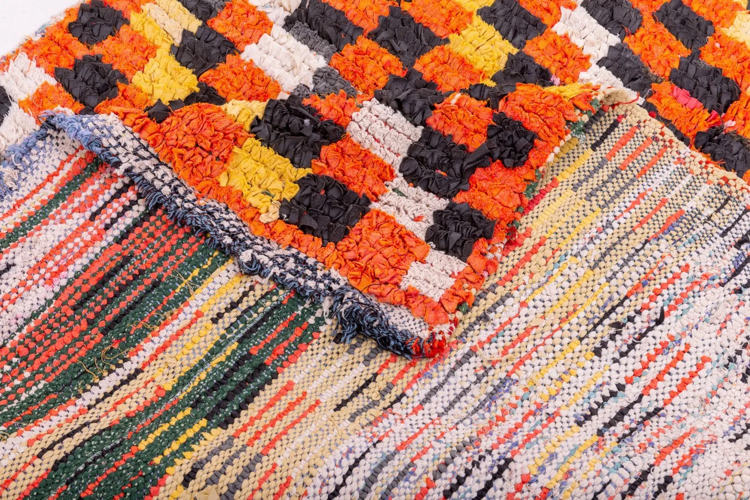 Marokkaanse Berber tapijt Boucherouite 240 x 110 cm