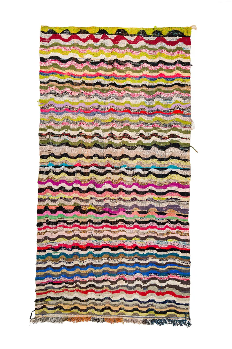 Marokkaanse Berber tapijt Boucherouite 150 x 305 cm