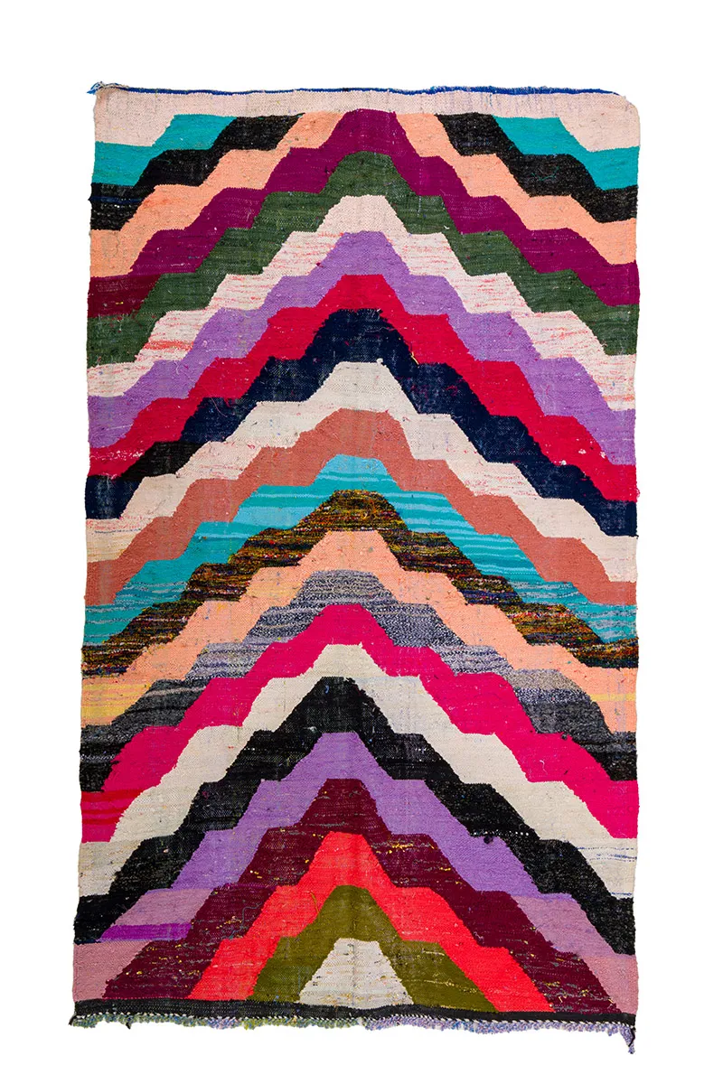 Marokkaanse Berber tapijt Boucherouite 145 x 235 cm