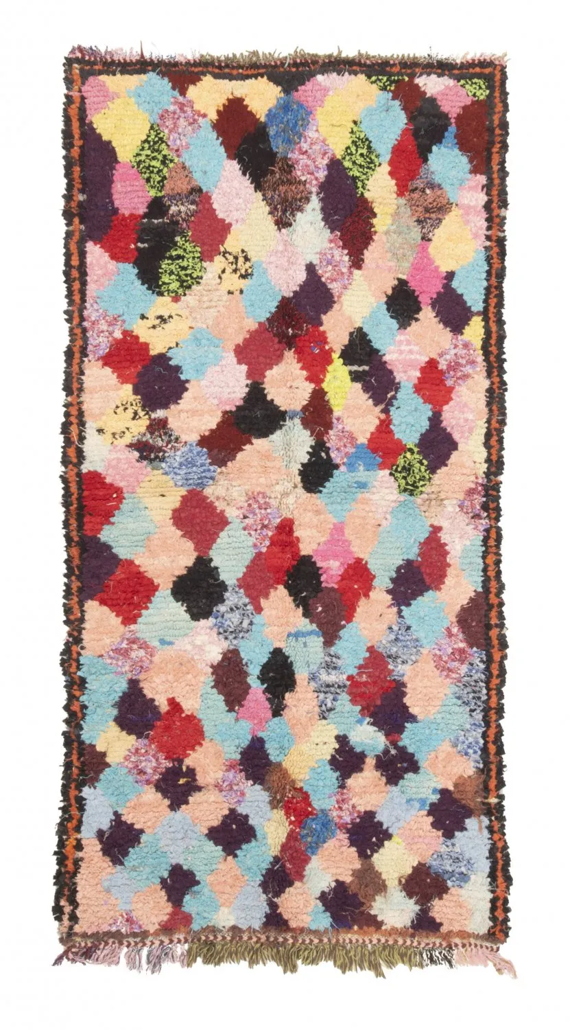 Marokkaanse Berber tapijt Boucherouite 170 x 80 cm