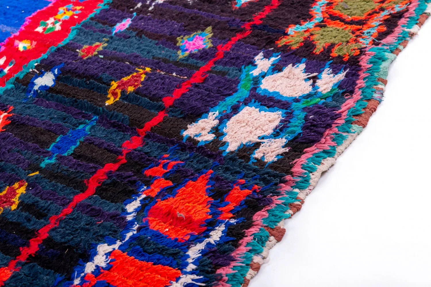 Marokkaanse Berber tapijt Boucherouite 220 x 130 cm