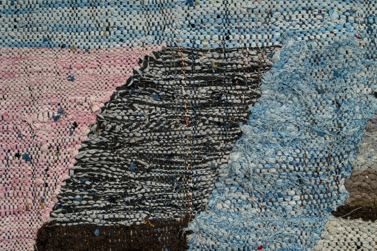 Marokkaanse Berber tapijt Boucherouite 140 x 255 cm