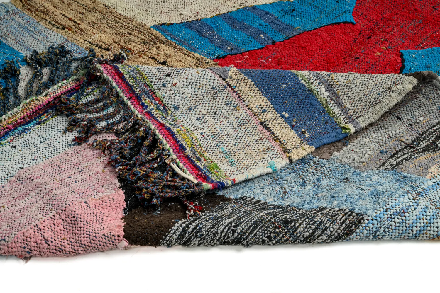 Marokkaanse Berber tapijt Boucherouite 140 x 255 cm