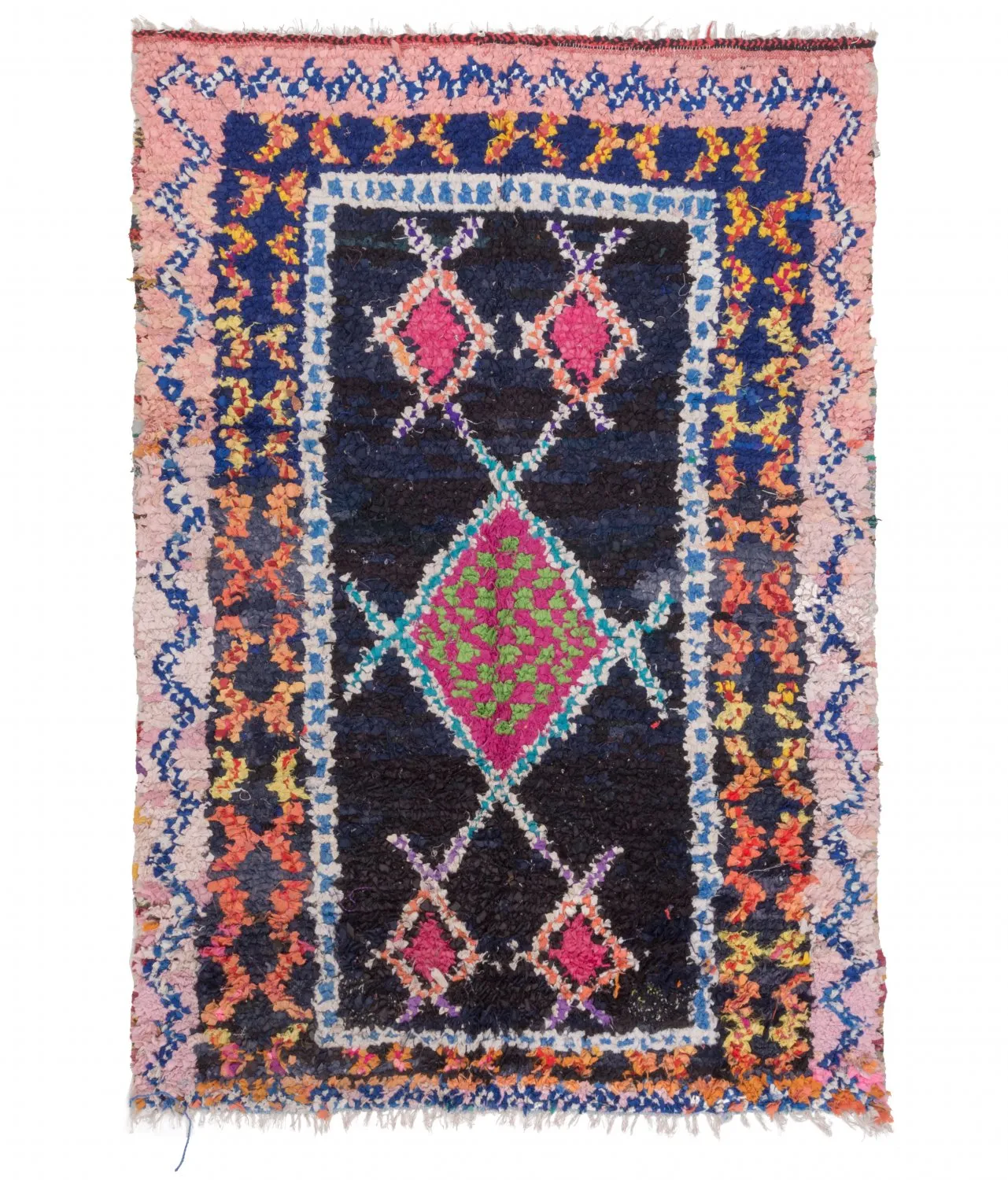 Marokkaanse Berber tapijt Boucherouite 200 x 145 cm