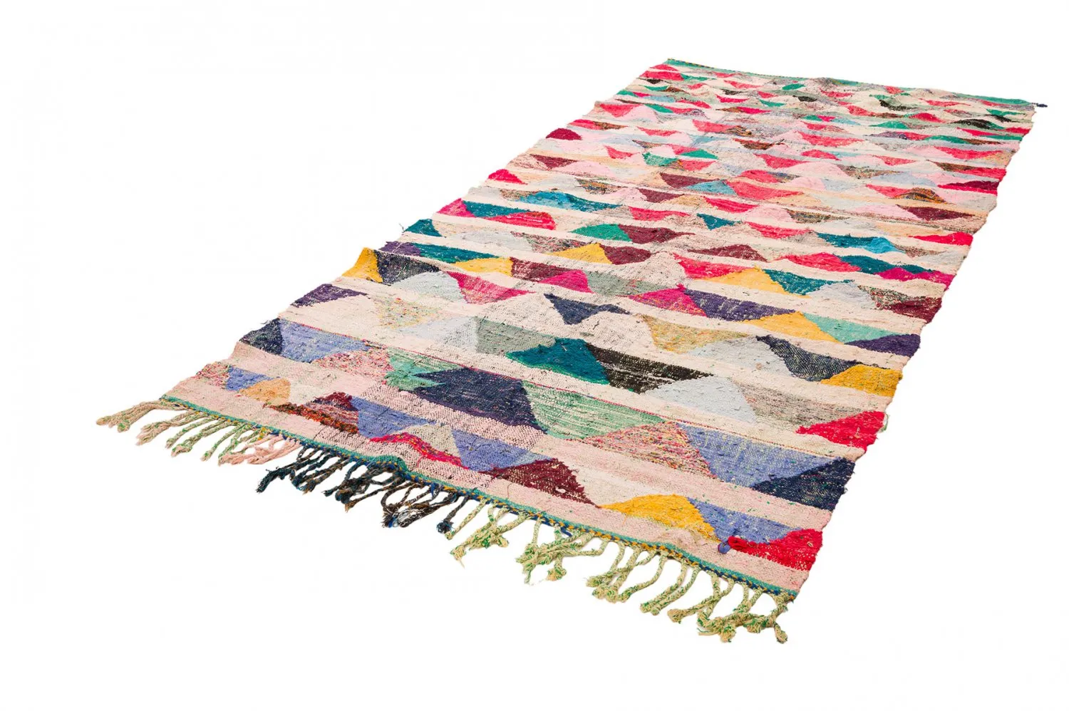 Marokkaanse Berber tapijt Boucherouite 145 x 330 cm