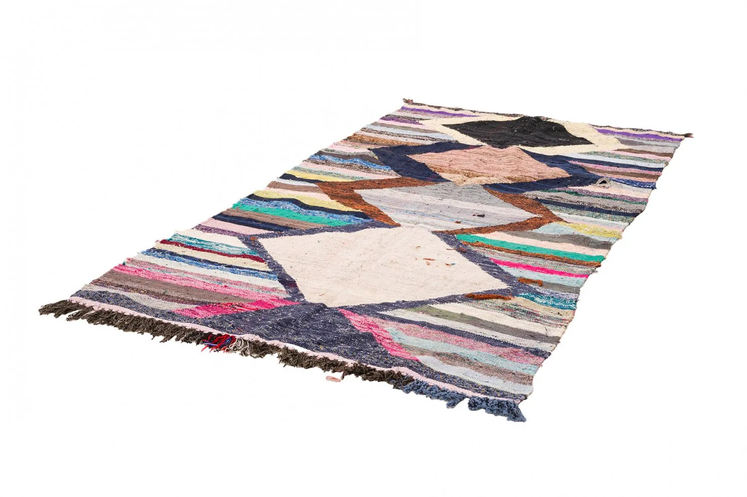 Marokkaanse Berber tapijt Boucherouite 130 x 250 cm