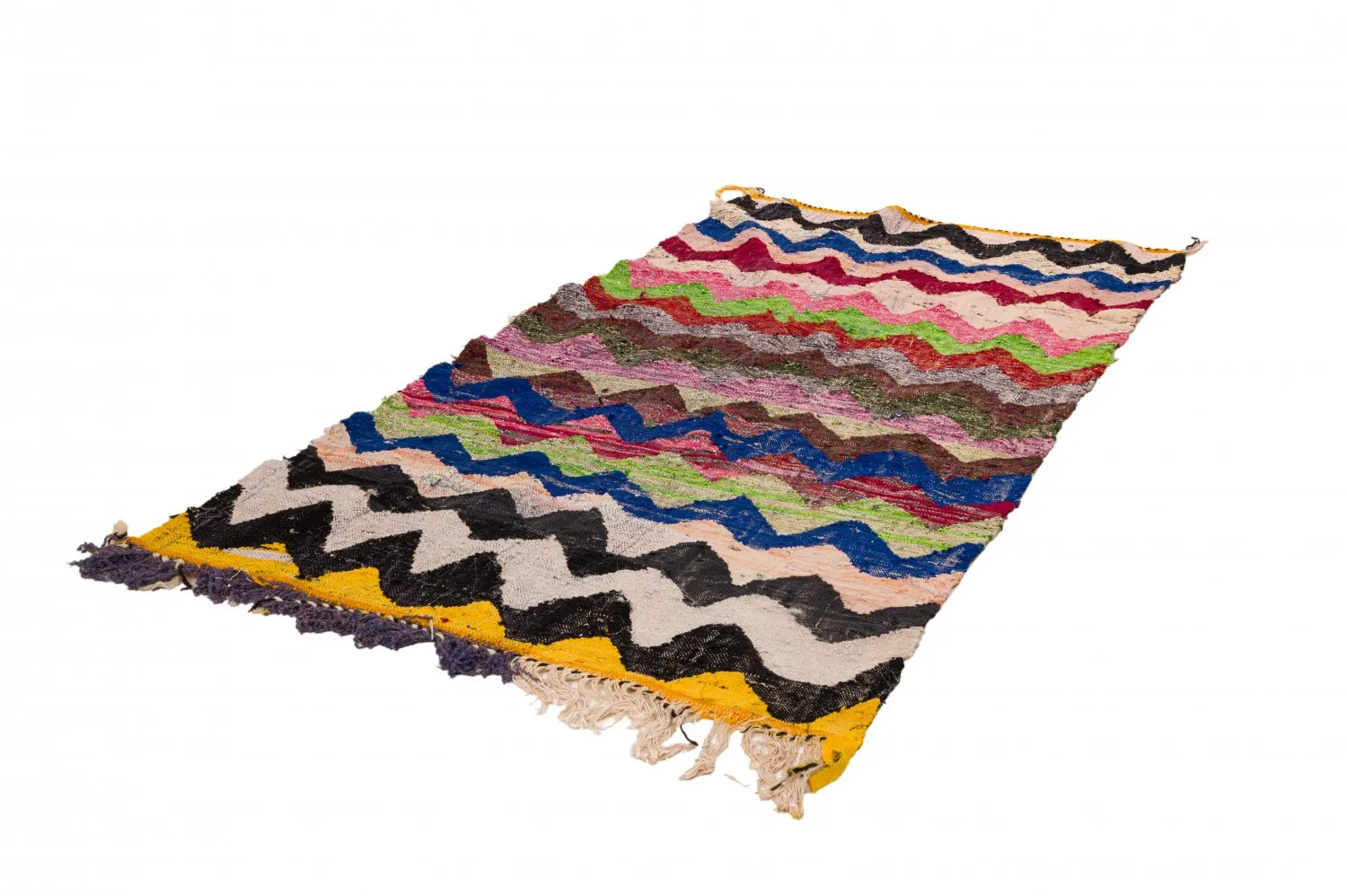 Marokkaanse Berber tapijt Boucherouite 125 x 245 cm