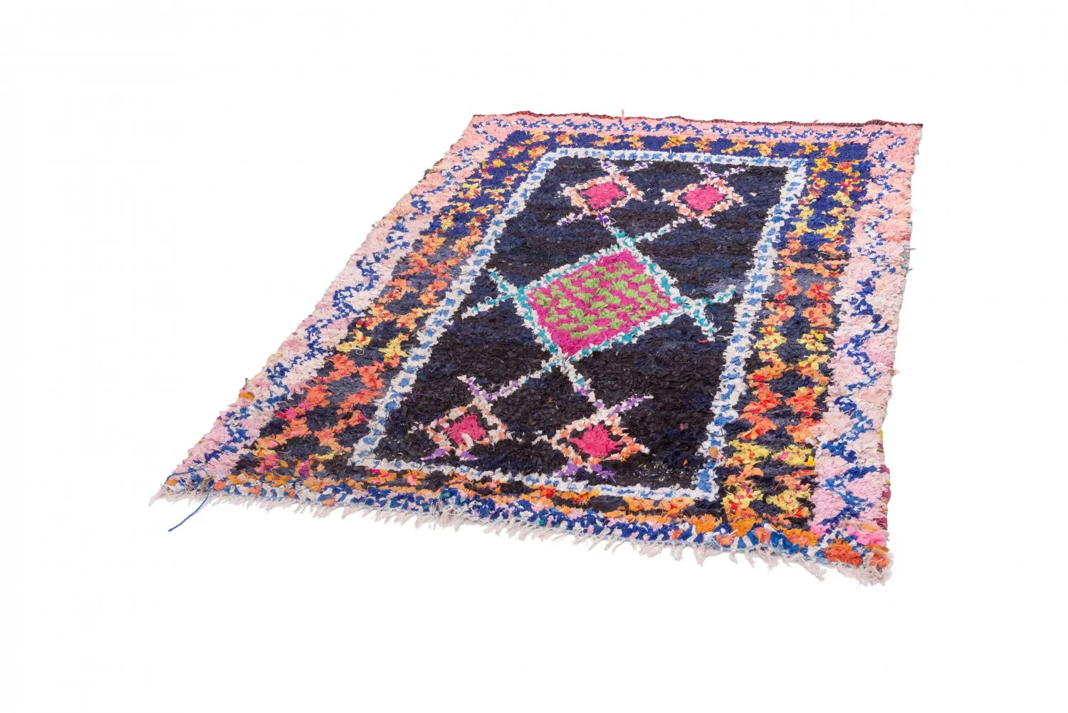 Marokkaanse Berber tapijt Boucherouite 200 x 145 cm